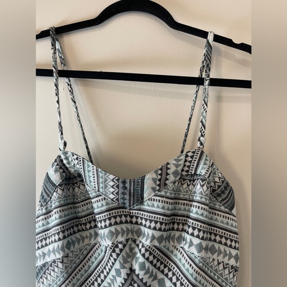 Aeropostale Womens Dress Size S Petite Green Aztec Print Spaghetti Strap Mini - Picture 4 of 11